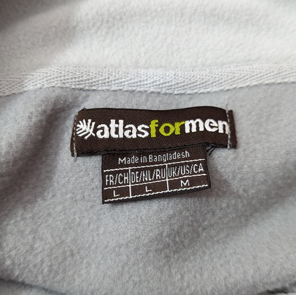 Atlas for Men Gray Fleece Sweater - Picture 3 of 4